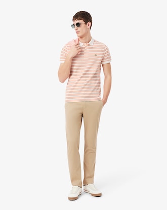 Classic Fit Striped Petit Piqu&eacute; Polo Shirt