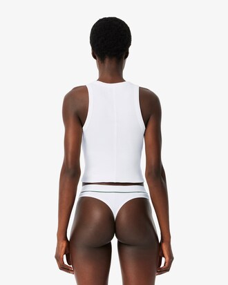 Ribbed Cotton String Briefs