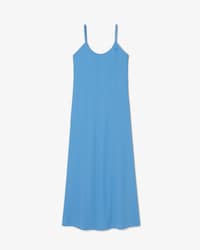Ribbed Cotton Strappy Maxi Dress