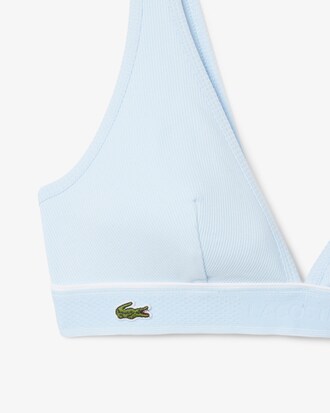 Ribbed Cotton Triangle Bralette