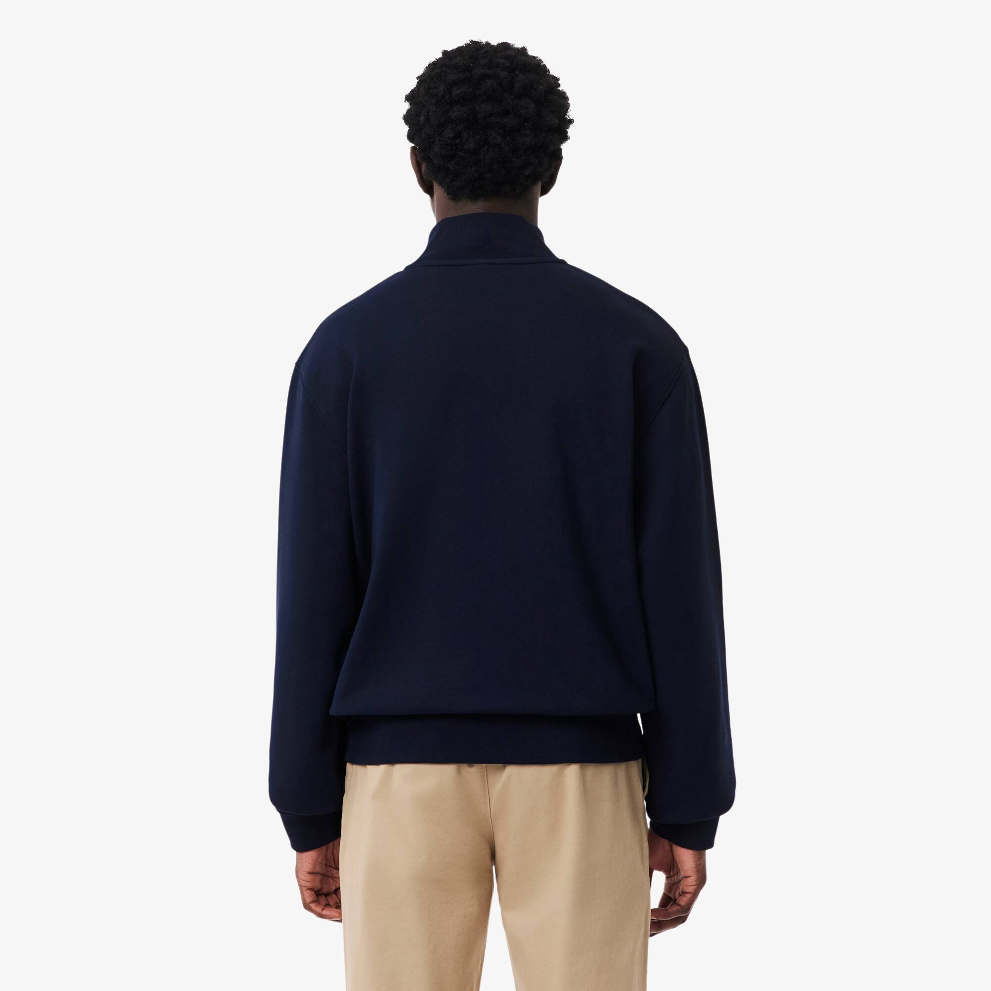 High Neck Zipped Fleece Sweatshirt - Men's Sweatshirts - New In
