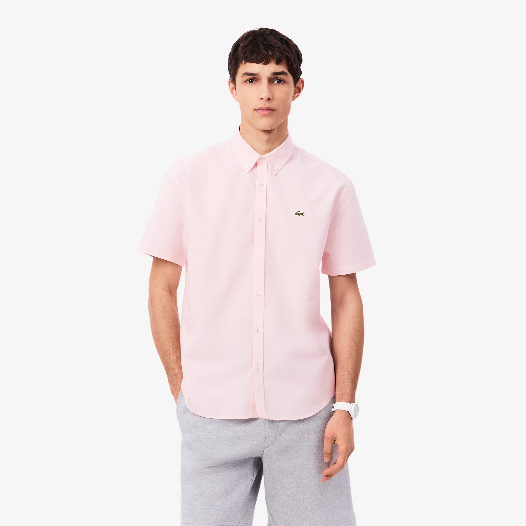 Regular Fit Short-Sleeved Oxford Shirt - Men's Short Sleeves
