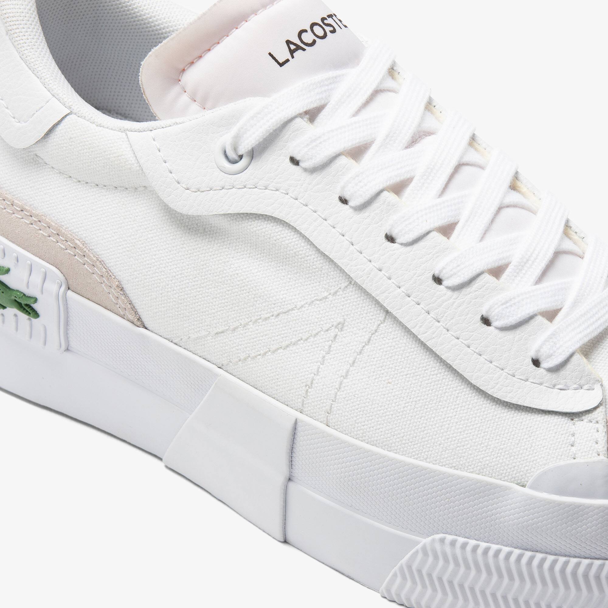 Women s Lacoste L004 Platform Textile Colour Block Trainers