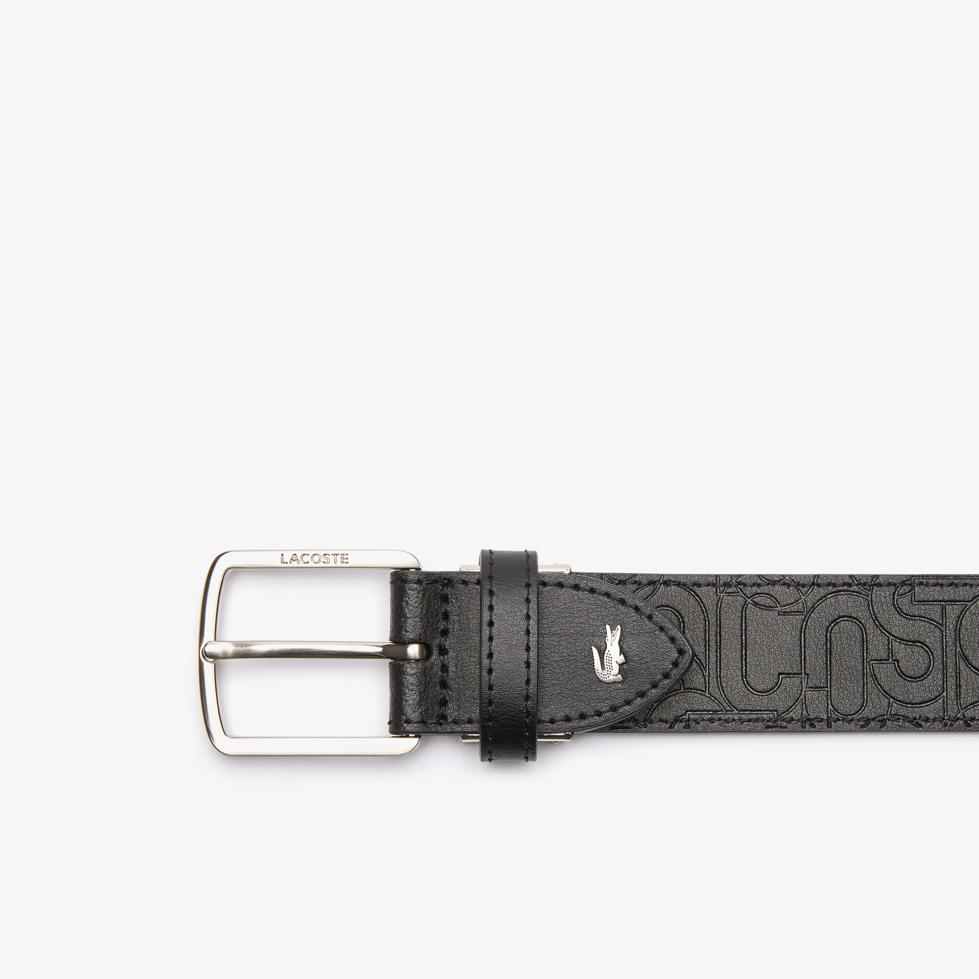 Men's Embossed Leather Tongue Buckle LACOSTE