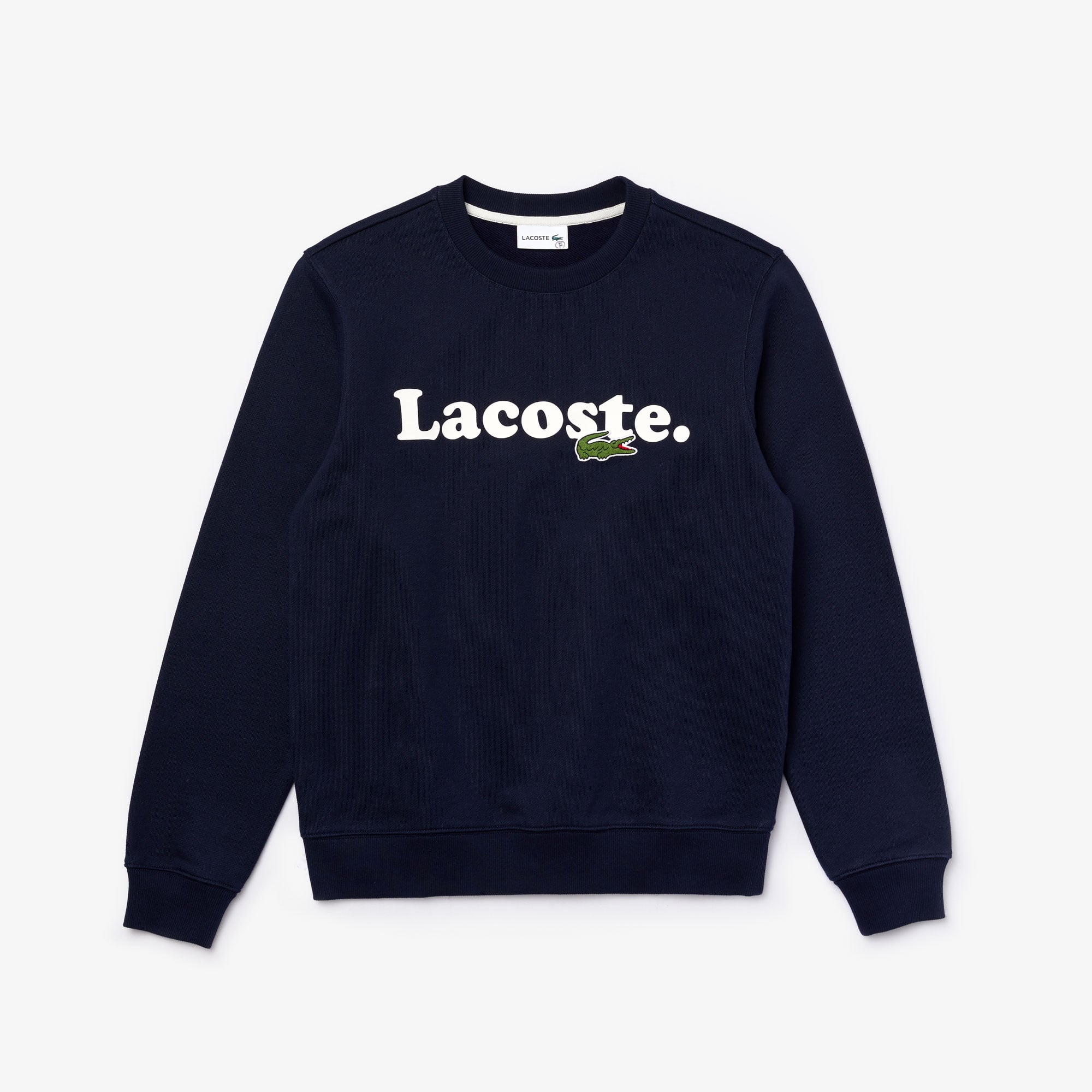 Men's lacoste and crocodile branded fleece sweatshirt Clearance