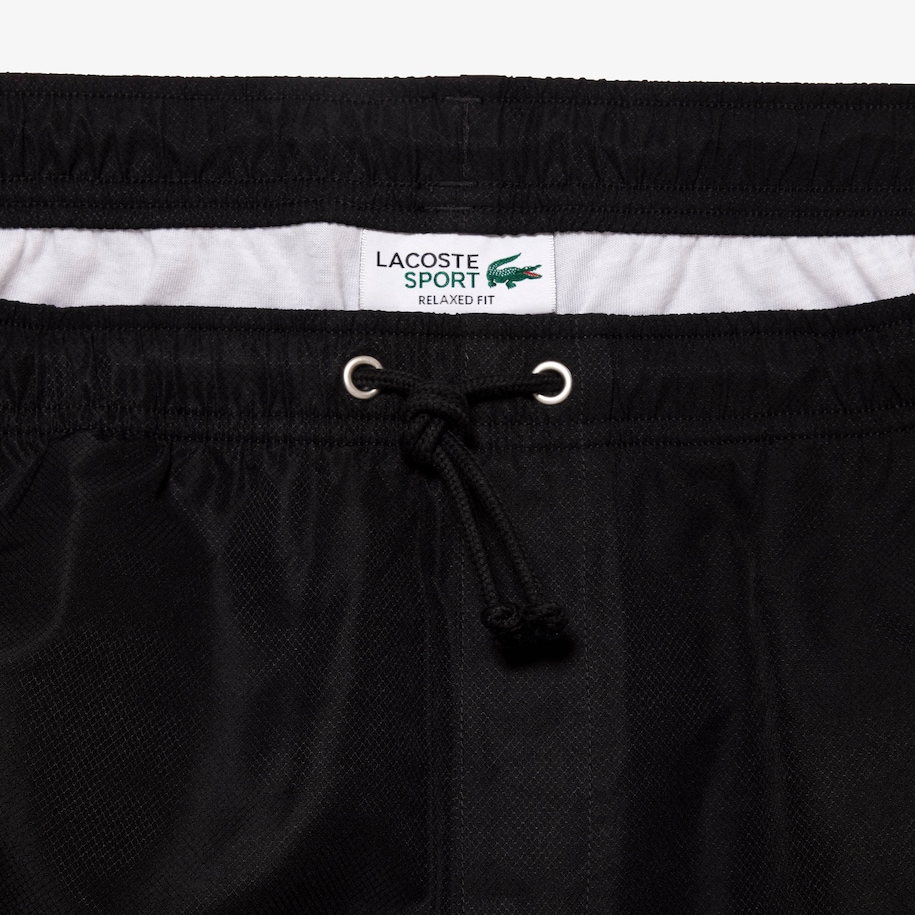 Men's Lacoste SPORT tennis shorts in solid diamond weave taffeta
