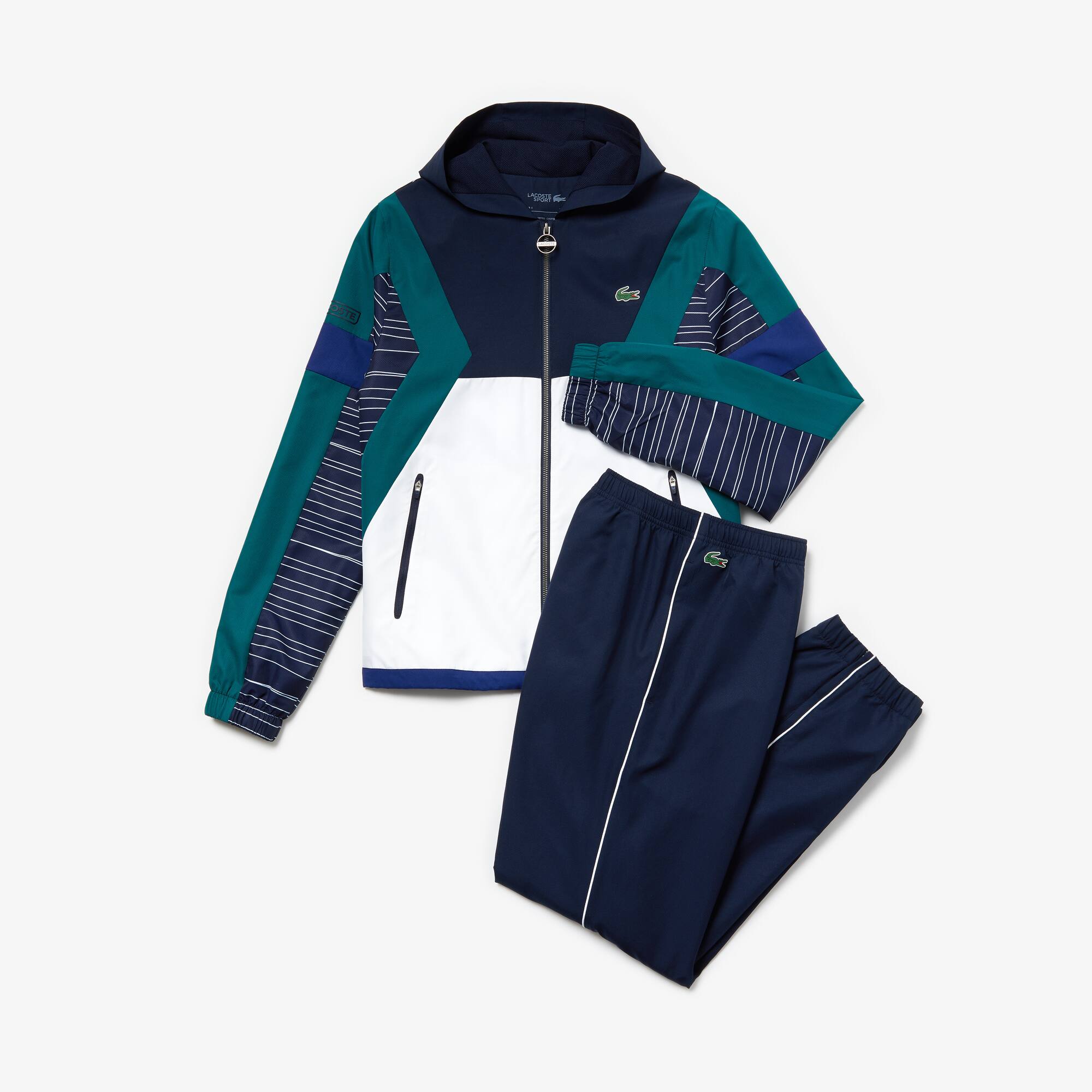 lacoste sport hooded tracksuit