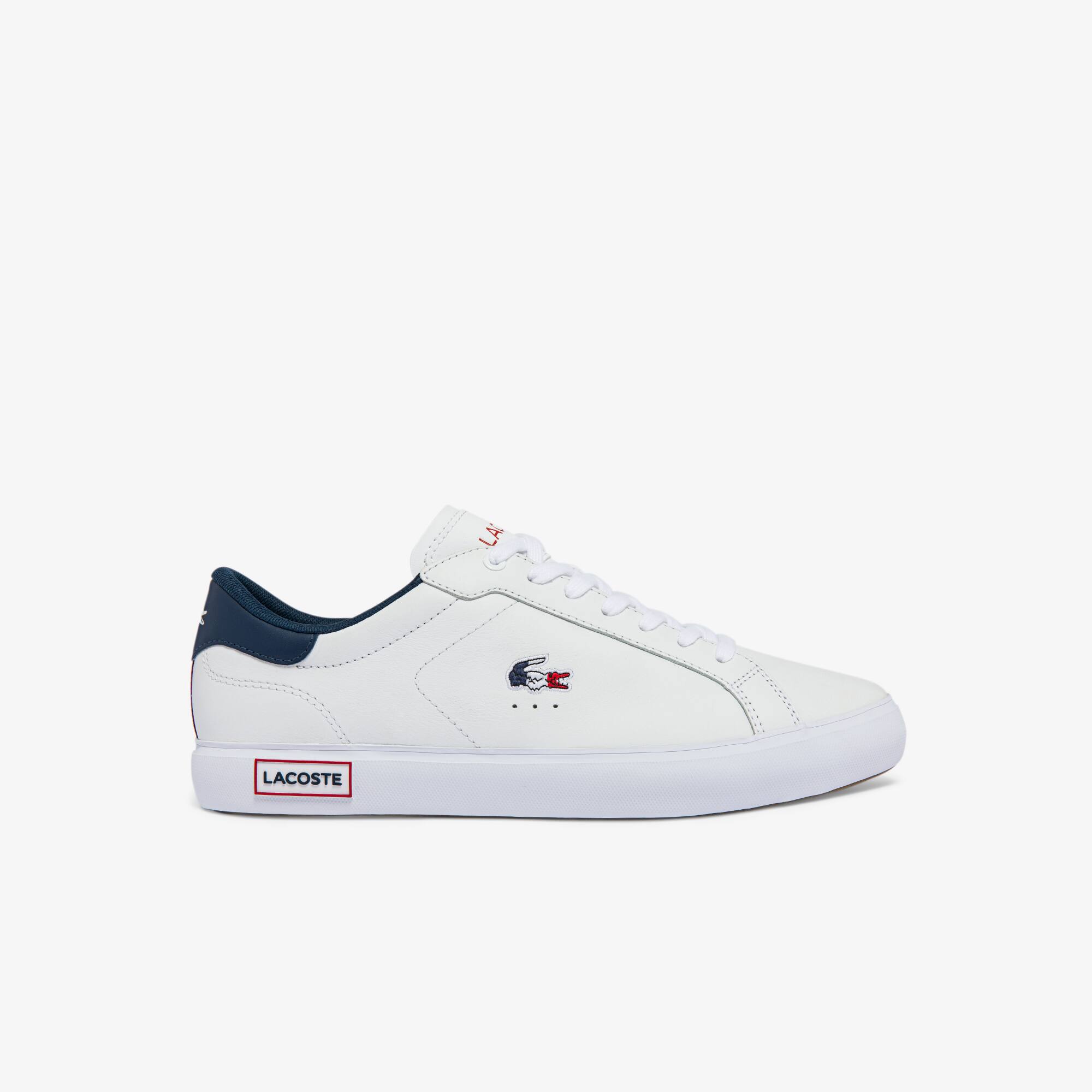 Lacoste Men's Powercourt Leather Tricolour Trainers. 1