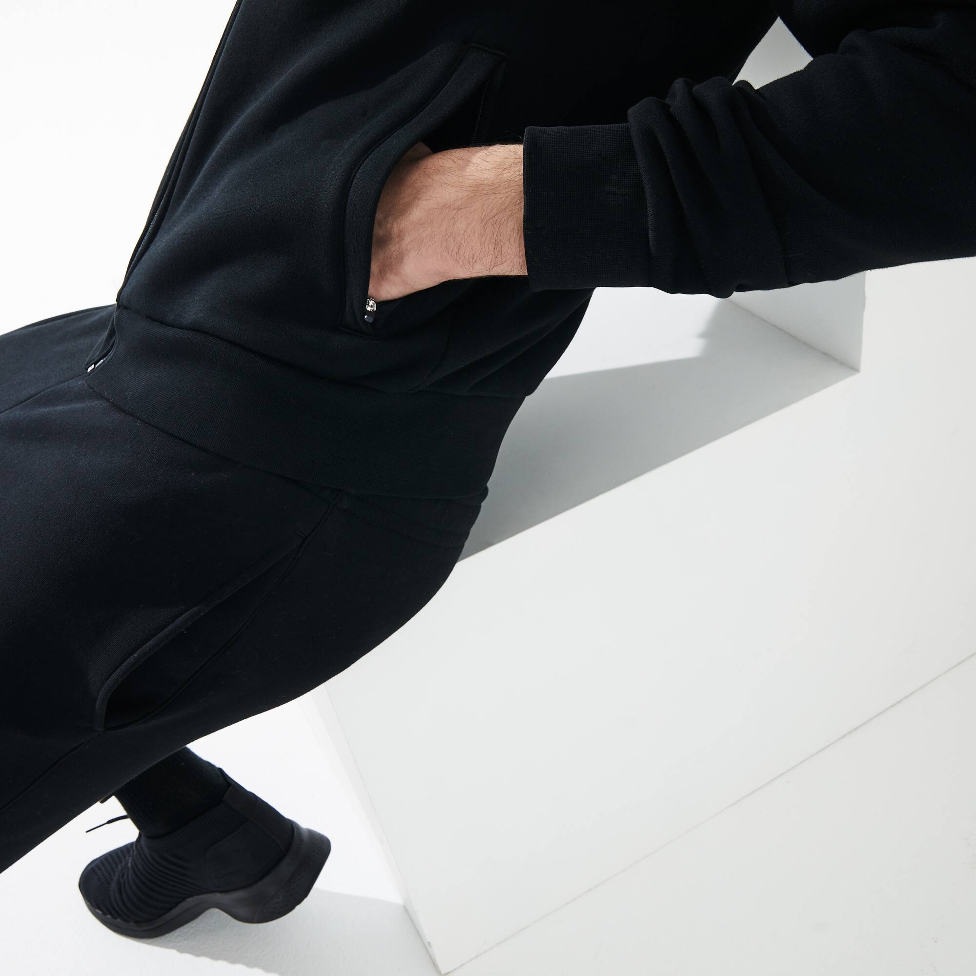 men's lacoste sport piped fleece sweatsuit