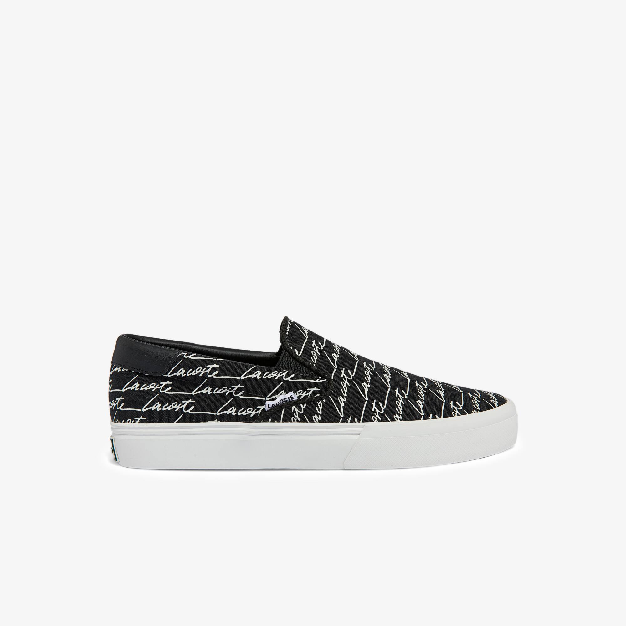 lacoste canvas slip ons