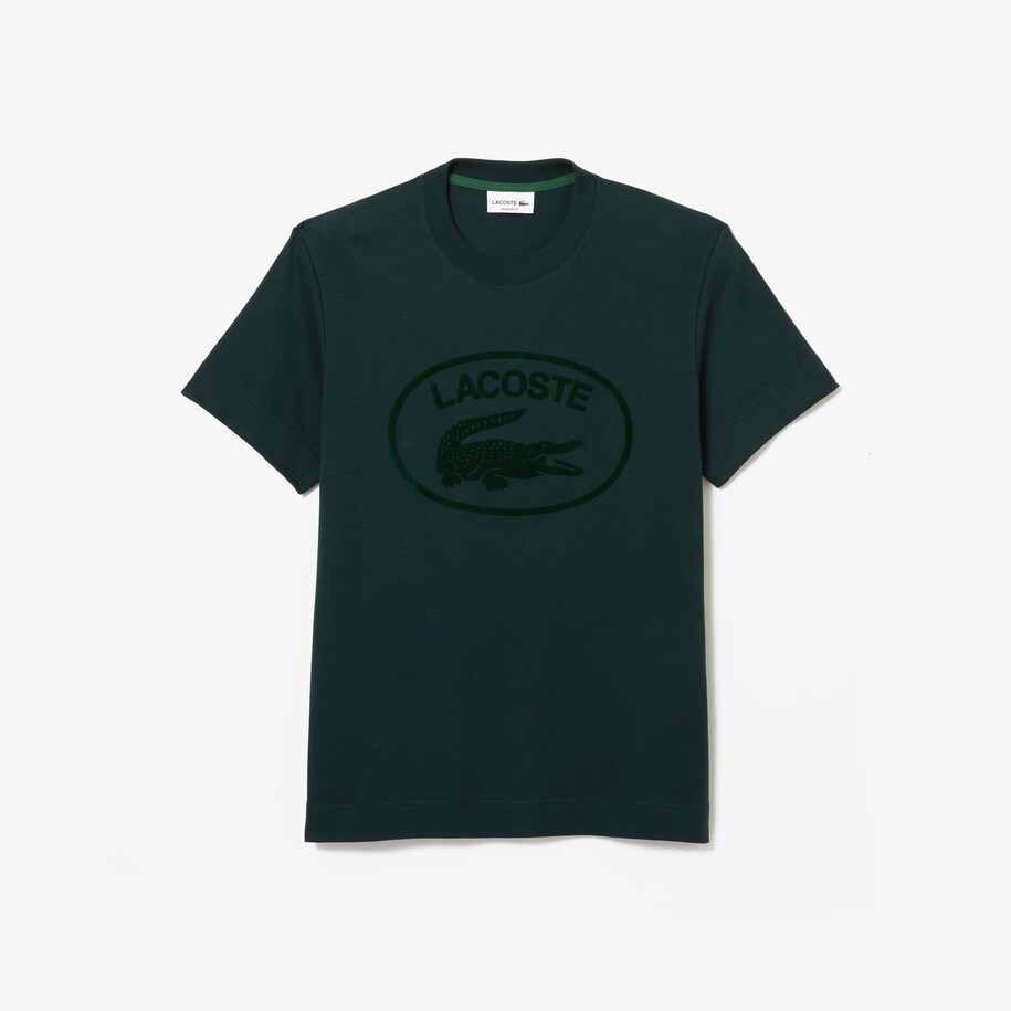 Men's Lacoste Relaxed Fit Tone-On-Tone Branded Cotton T-Shirt - Men's t ...