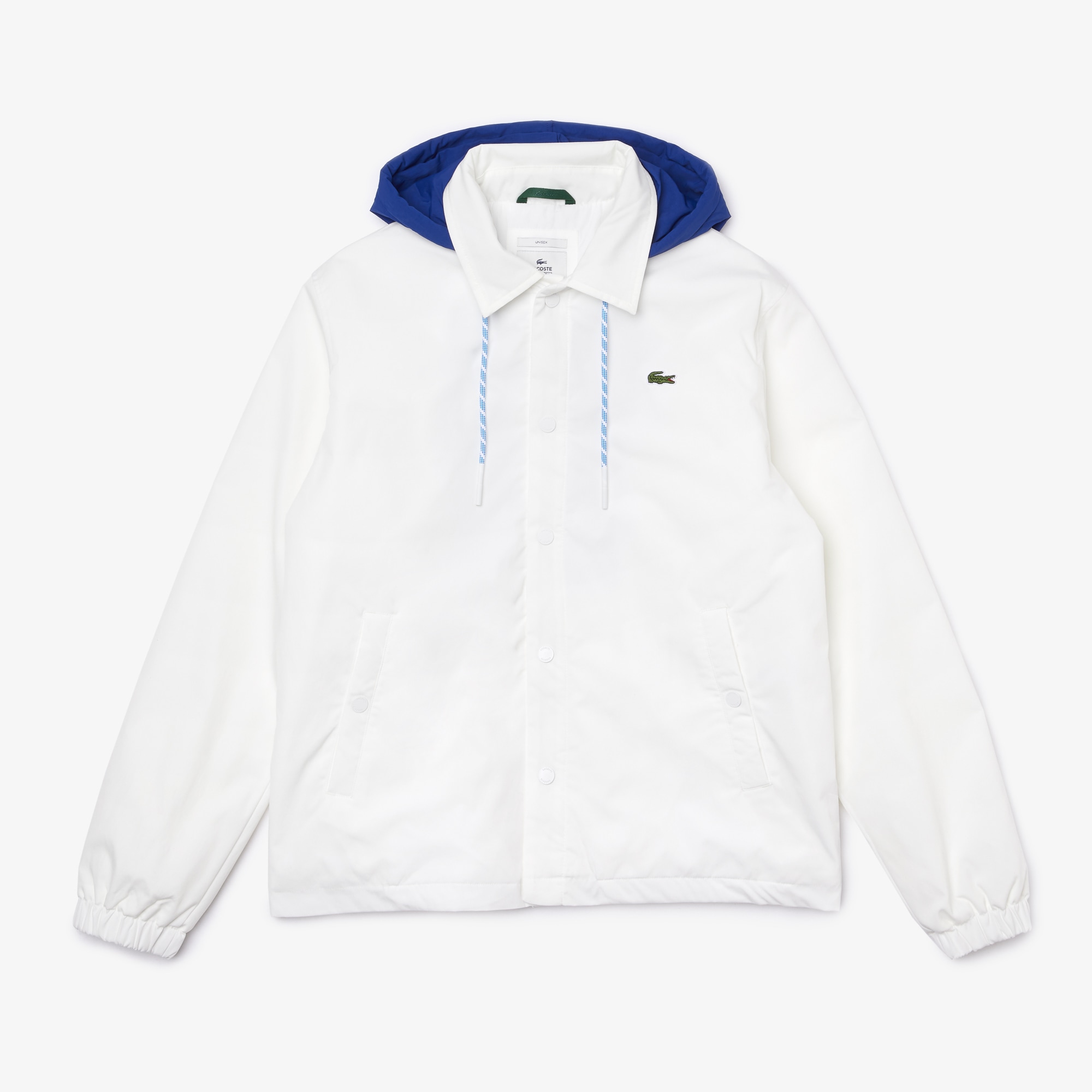 Unisex Lacoste L!VE Contrast Hood Buttoned Jacket Men's Jackets
