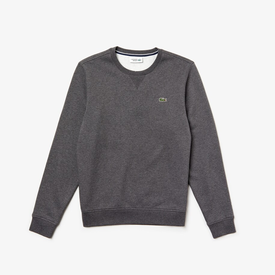 Men's Lacoste SPORT crew neck sweatshirt in solid fleece LACOSTE