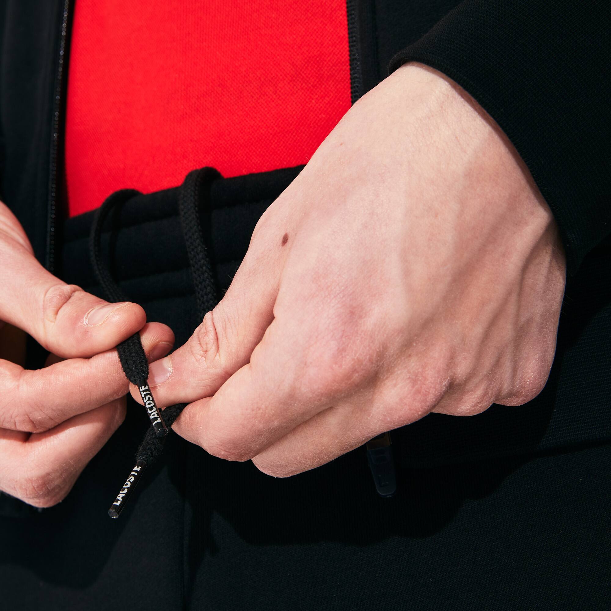 men's lacoste sport piped fleece sweatsuit